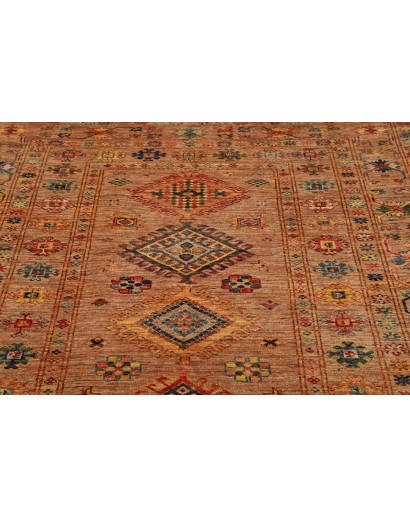 Tappeto Kazak Fine Pakistan arancione marrone 149x211