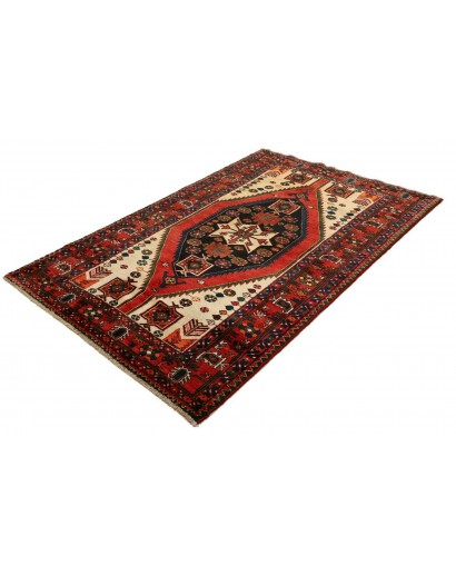Tappeto Hamadan Persia blu marrone 136x203