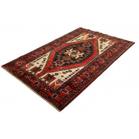 Tappeto Hamadan Persia blu marrone 136x203