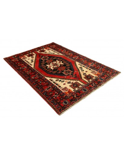 Tappeto Hamadan Persia blu marrone 136x203