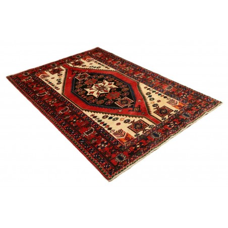 Tappeto Hamadan Persia blu marrone 136x203