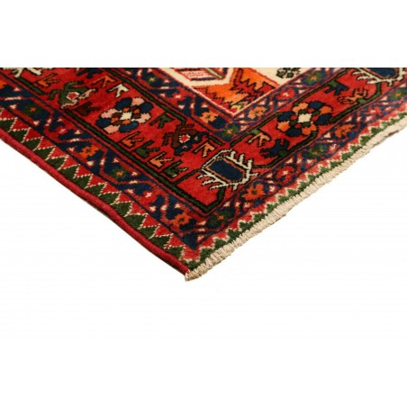 Tappeto Hamadan Persia blu marrone 136x203