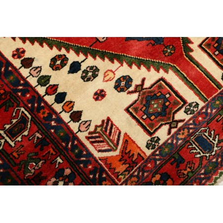Tappeto Hamadan Persia blu marrone 136x203