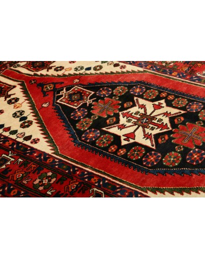 Tappeto Hamadan Persia blu marrone 136x203