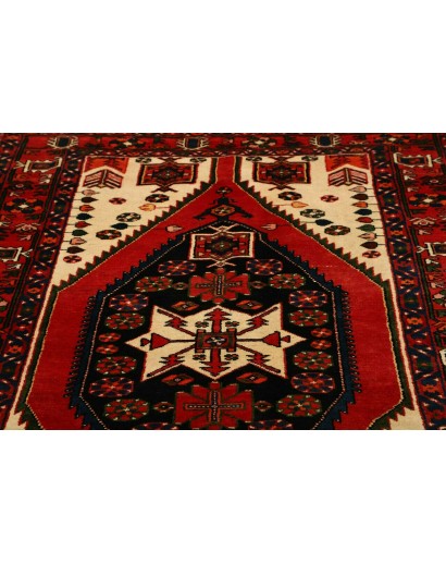 Tappeto Hamadan Persia blu marrone 136x203