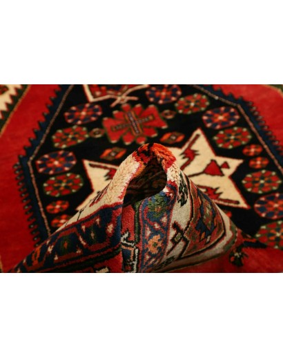 Tappeto Hamadan Persia blu marrone 136x203