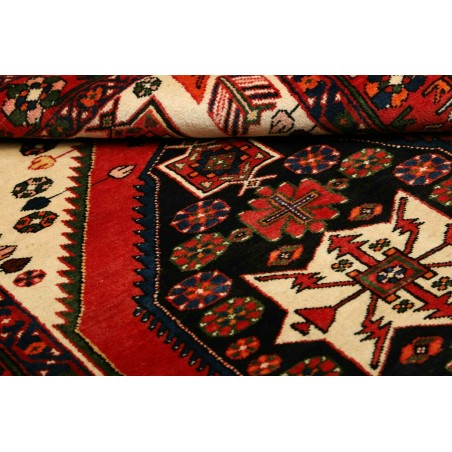 Tappeto Hamadan Persia blu marrone 136x203