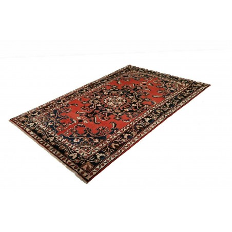 Tappeto Hamadan Persia marrone giallo 132x195