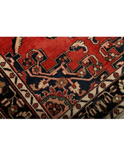 Tappeto Hamadan Persia marrone giallo 132x195