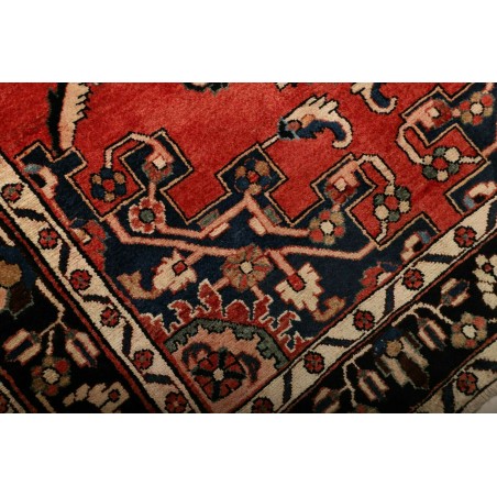 Tappeto Hamadan Persia marrone giallo 132x195