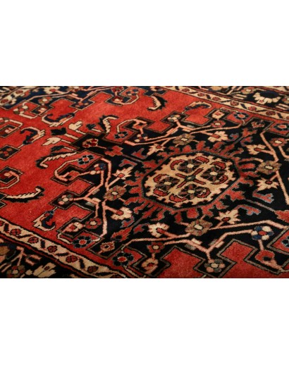 Tappeto Hamadan Persia marrone giallo 132x195