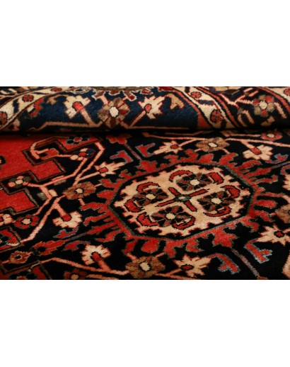 Tappeto Hamadan Persia marrone giallo 132x195