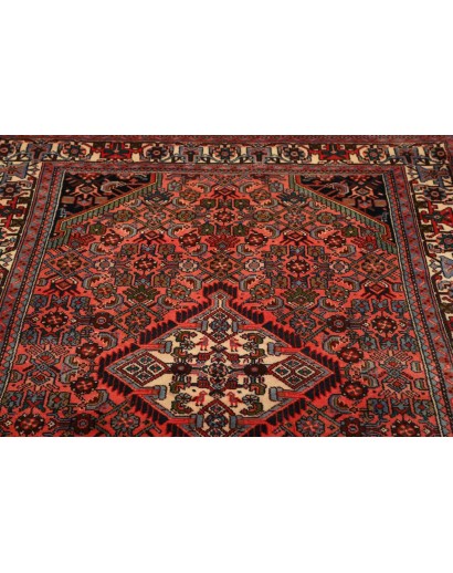 Tappeto Hamadan Persia marrone arancione 130x190