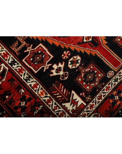 Tappeto Hamadan Persia blu giallo 152x216