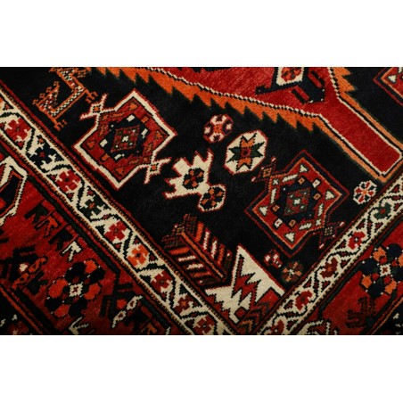 Tappeto Hamadan Persia blu giallo 152x216