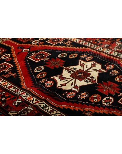 Tappeto Hamadan Persia blu giallo 152x216