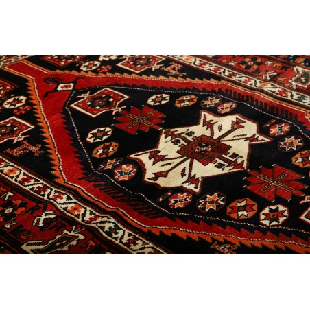 Tappeto Hamadan Persia blu giallo 152x216