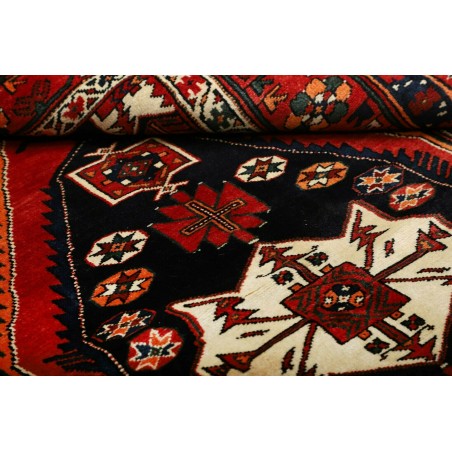 Tappeto Hamadan Persia blu giallo 152x216