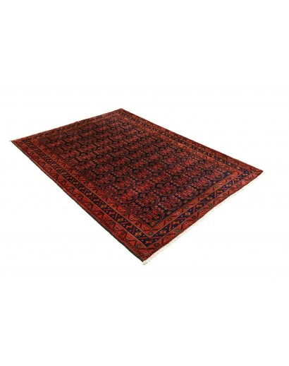 Tappeto Hamadan Persia blu rosso 143x200