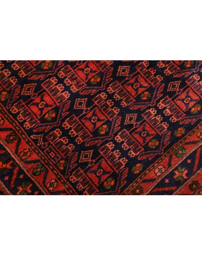 Tappeto Hamadan Persia blu rosso 143x200