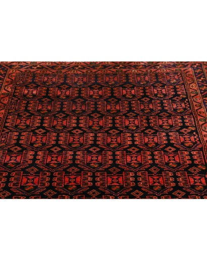 Tappeto Hamadan Persia blu rosso 143x200