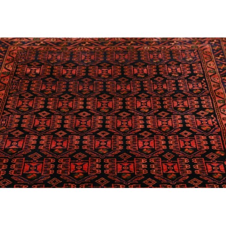 Tappeto Hamadan Persia blu rosso 143x200