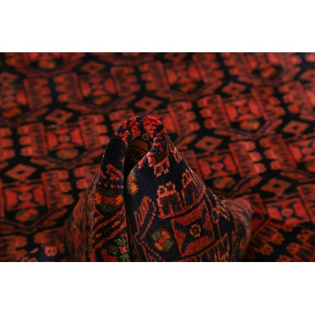 Tappeto Hamadan Persia blu rosso 143x200