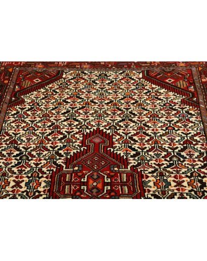 Tappeto Hamadan Persia marrone giallo 128x208