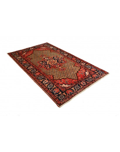 Tappeto Hamadan Persia marrone giallo 132x228