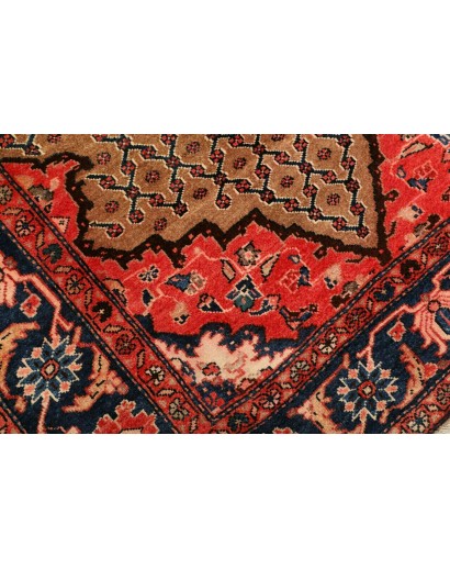 Tappeto Hamadan Persia marrone giallo 132x228