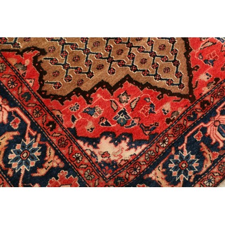 Tappeto Hamadan Persia marrone giallo 132x228