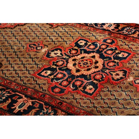 Tappeto Hamadan Persia marrone giallo 132x228