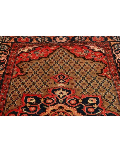 Tappeto Hamadan Persia marrone giallo 132x228