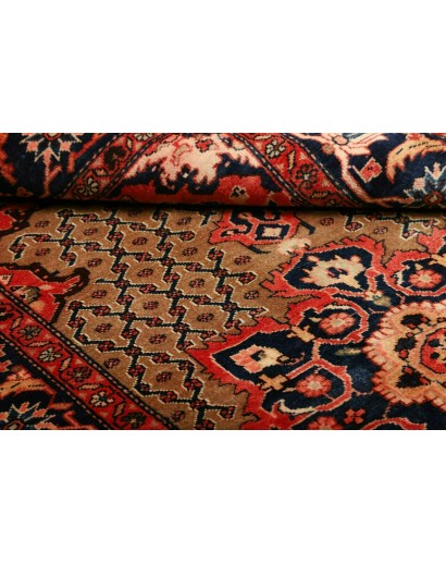 Tappeto Hamadan Persia marrone giallo 132x228