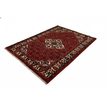 Tappeto Hamadan Persia blu marrone 146x198