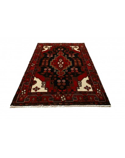 Tappeto Hamadan Persia blu marrone 141x224