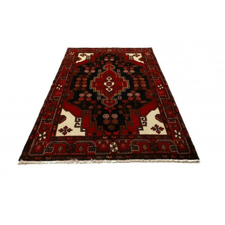 Tappeto Hamadan Persia blu marrone 141x224
