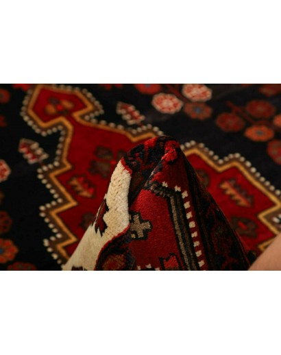 Tappeto Hamadan Persia blu marrone 141x224