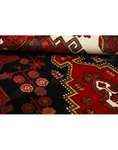 Tappeto Hamadan Persia blu marrone 141x224