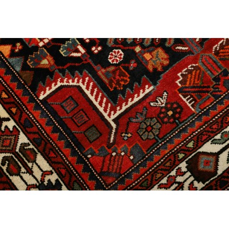 Tappeto Hamadan Persia blu bianco 134x212