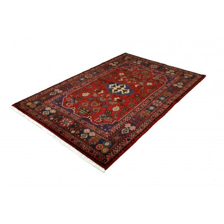 Tappeto Hamadan Persia grigio arancione 136x202