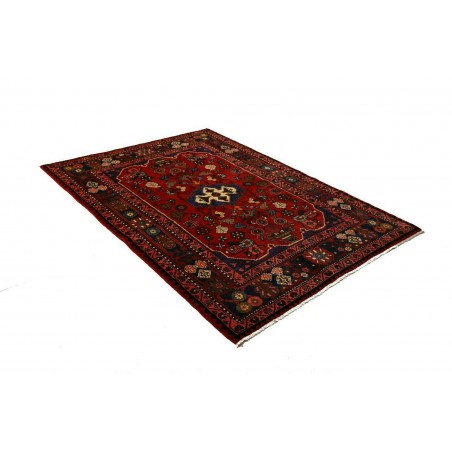 Tappeto Hamadan Persia grigio arancione 136x202