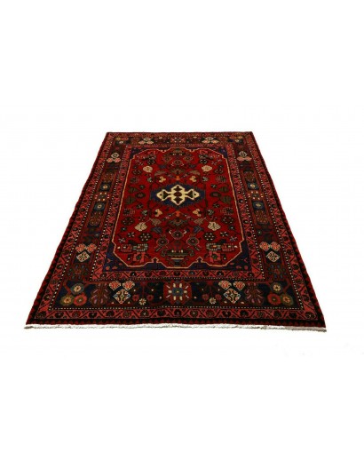 Tappeto Hamadan Persia grigio arancione 136x202