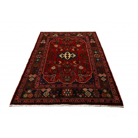 Tappeto Hamadan Persia grigio arancione 136x202