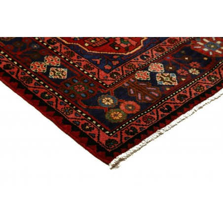 Tappeto Hamadan Persia grigio arancione 136x202