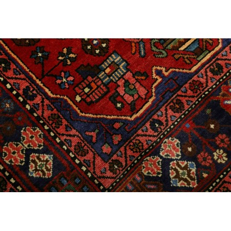 Tappeto Hamadan Persia grigio arancione 136x202