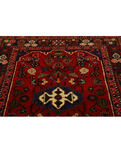Tappeto Hamadan Persia grigio arancione 136x202