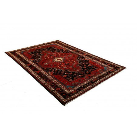 Tappeto Hamadan Persia blu marrone 146x217