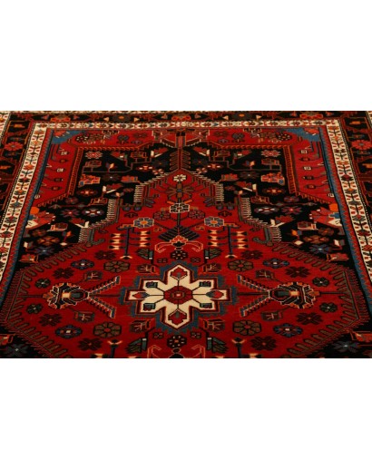 Tappeto Hamadan Persia blu marrone 146x217