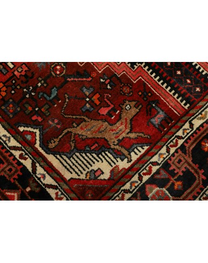 Tappeto Hamadan Persia blu marrone 140x220